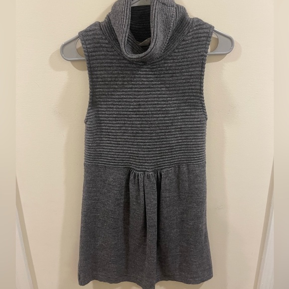 Zara Wool‎ Blend Mock Neck Grey Sweater Dress Women’s Sz M - Picture 1 of 7